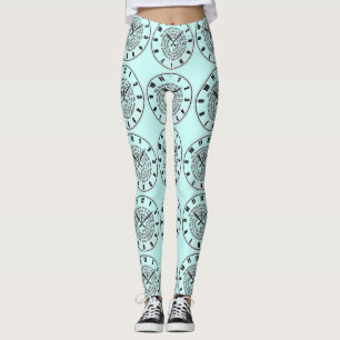 Leggings Clock biológico divertido Yoga Pants Baby Boy Blue