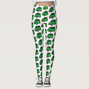 Leggings Coche de pequeño tamaño verde