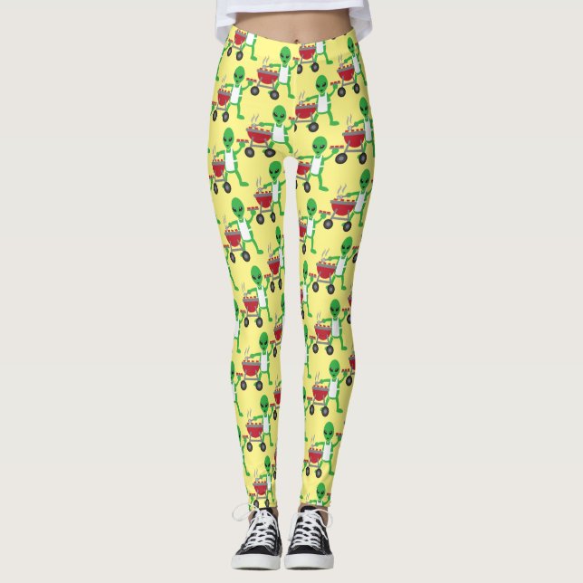 Leggings Cocina de Cocina de Alien Barbecue Thunder_Cove (Anverso)