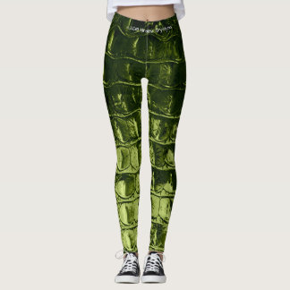 LEGGINGS COCODRILO AVACADO DEL VINTAGE "HORNBACK"
