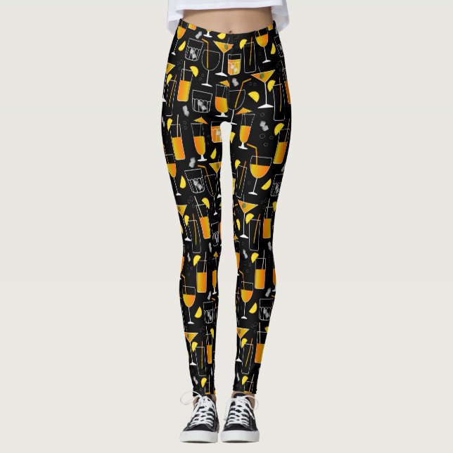 Leggings Cócteles y bebidas de camarero mixólogo (Anverso)