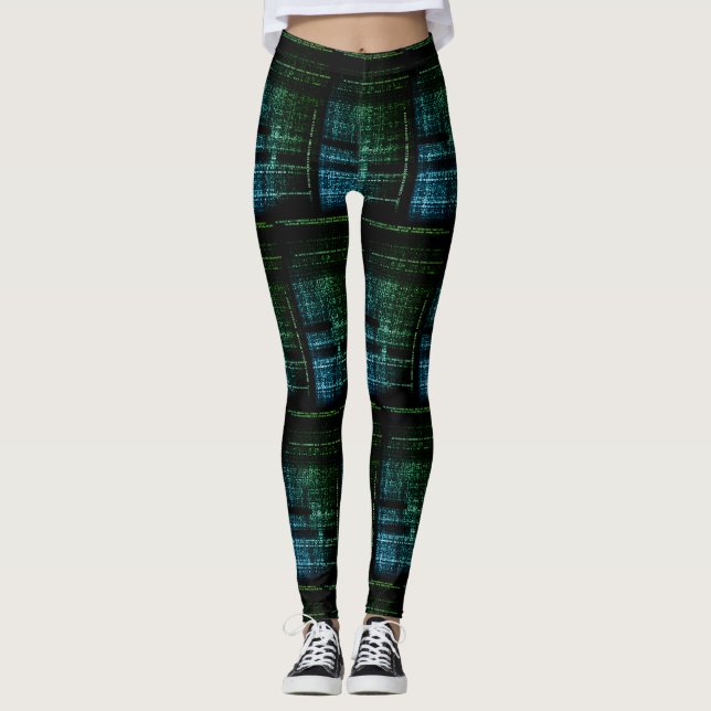 Leggings Código binario Leyendas futuristas - Estilo de enc (Anverso)