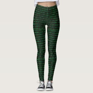 Leggings Código de matriz digital - Patrón binario sin prob
