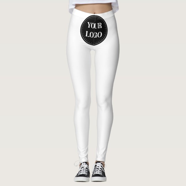 Leggings Código QR negro elegante y elegante (Anverso)