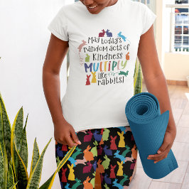 Leggings Coincidencia de patrones de conejo negro