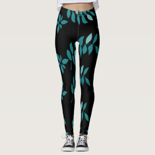 Leggings Cojín decorativo de la selva tropical del agua y n