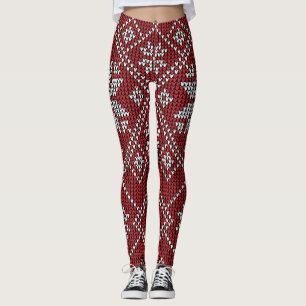 Leggings Cojines de nieve rojos