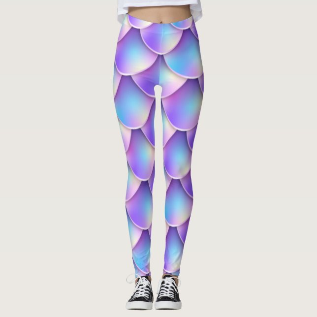 Leggings cola de mermaid púrpura (Anverso)