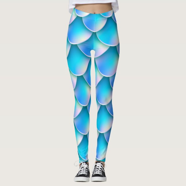 Leggings cola de sirena azul (Anverso)