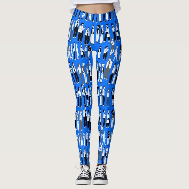 Leggings Cola, más cola B Blue BG (Anverso)