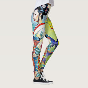 LEGGINGS COLAGE DE DISEÑADOR DE PRIMAVERA ASIÁTICO