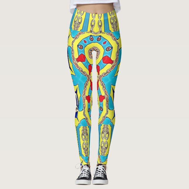 LEGGINGS COLAGE DE DISEÑADOR NAÚTICO (Anverso)