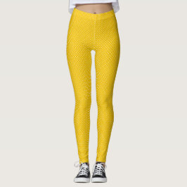 Leggings Colcha de cuadros amarillos y blancos
