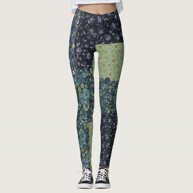 Leggings Colcha de Patchwork Falso (Anverso)