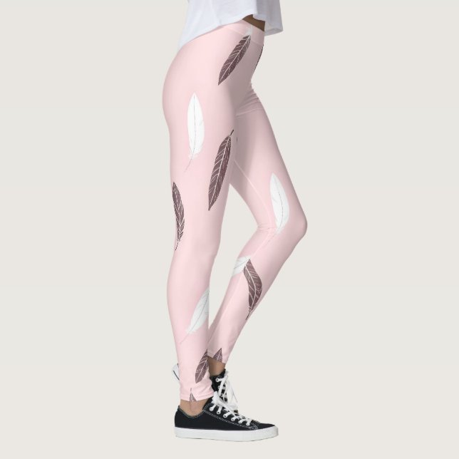 Leggings Colección Boho de Plumas Populares de Lujo (Derecha)