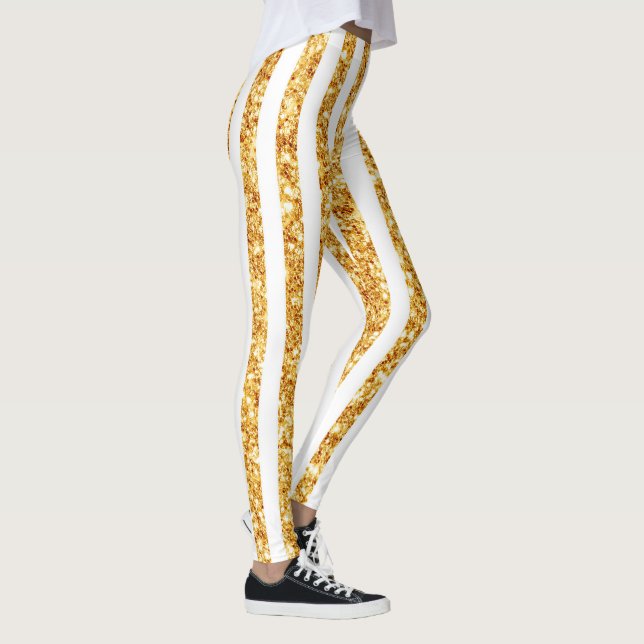 Leggings Colección Boho Stripes de Purpurina vertical dorad (Derecha)