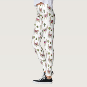 Leggings Colección de Llamarama   Llamas cortas