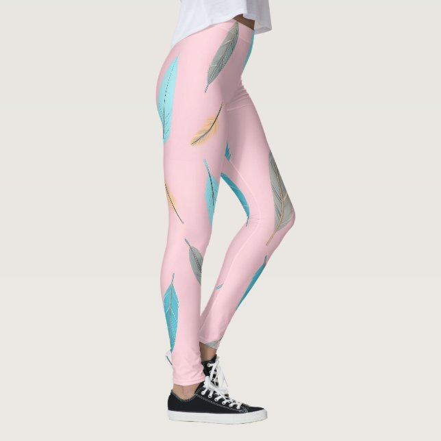 Leggings Colección de lujo Boho de Plumas Populares (Derecha)