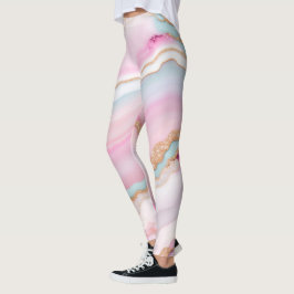 Leggings Colección de moda de mármol rosa rosa claro