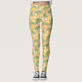 Leggings Colección de patrones de cesta de fruta - limón