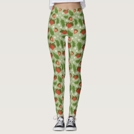 Leggings Colección de patrones de cesta de frutas - fresas
