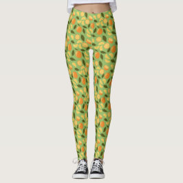Leggings Colección de patrones de cesta de frutas - Naranja
