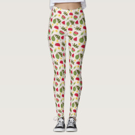 Leggings Colección de patrones de cesta de frutas - sandía