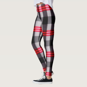 Leggings Colección de platillos negros rojos populares