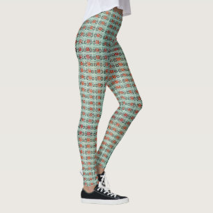 Leggings Colección de sellos de comercio retro