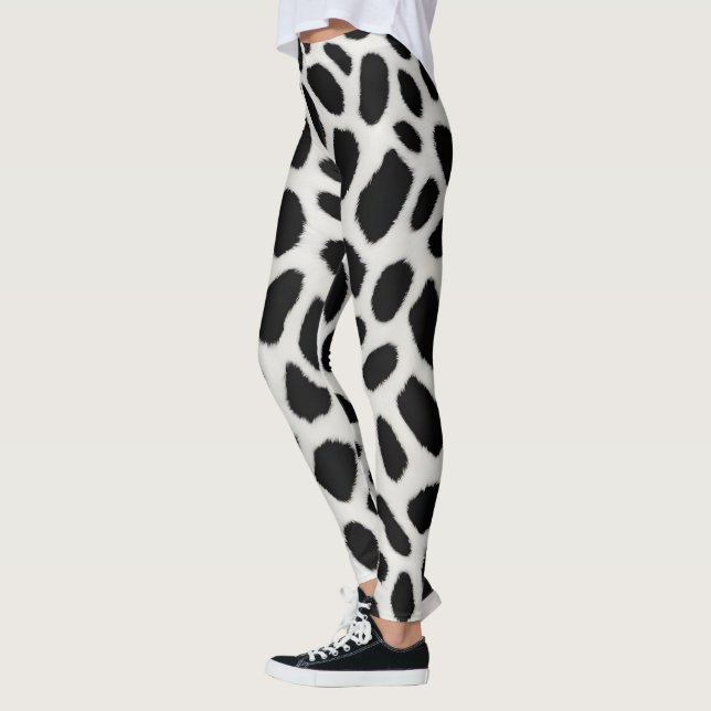 Leggings Colección elegante de Leopardo Blanco de lujo (Izquierda)