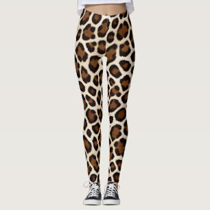 Leggings Colección elegante de Leopardo Blanco de lujo