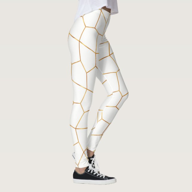 Leggings Colección elegante de vidrio blanco de oro moderno (Derecha)