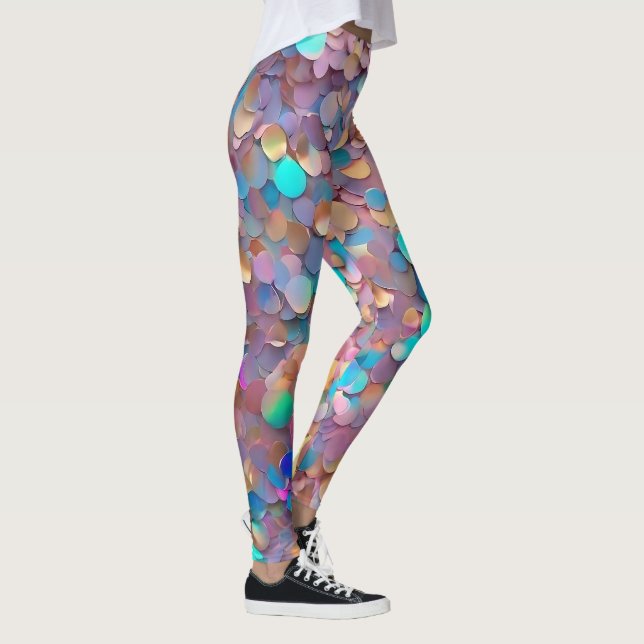 Leggings Colección holográfica moderna de Opal purpurina (Derecha)