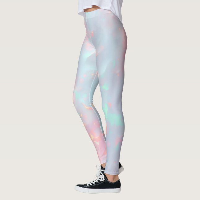 Leggings Colección moderna de lujo rosa suave menta dorada  (Izquierda)