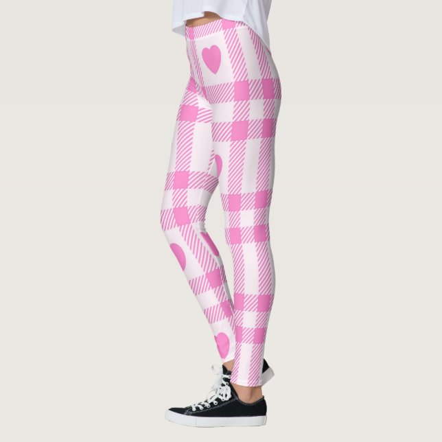 Leggings Colección moderna del corazón rosado (Izquierda)