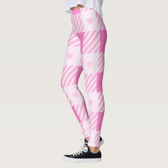Leggings Colección rosa moderno con mucho amor (Izquierda)