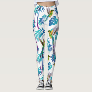 Leggings Colibríes de cola larga tropical