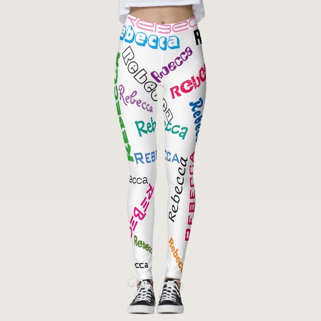 Leggings Collage conocido de encargo personalizado (Anverso)