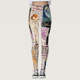 Leggings Collage de arte de carteles de época francés perso