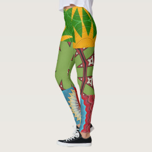 LEGGINGS COLLAGE DE DISEÑADOR DE COLOR BURST