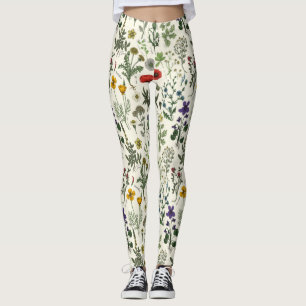 Leggings Collage de flores silvestres