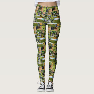 Leggings Collage de fotos de golf,