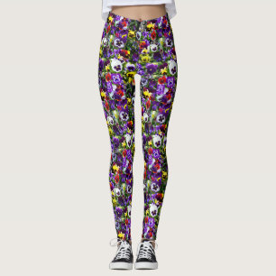 Leggings Collage de fotos Pansy: Kaleidoscope de belleza fl