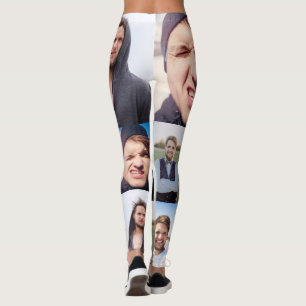 Leggings Collage de fotos Pon tu cara en las piernas