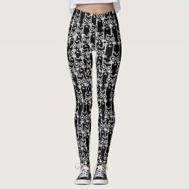 Leggings Collage de gatos negros de Personalizado lindo