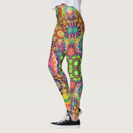 Leggings Collage de Mandala Floral Leyendas de yoga psicodé