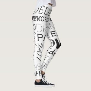 Leggings Collage motivador de Word