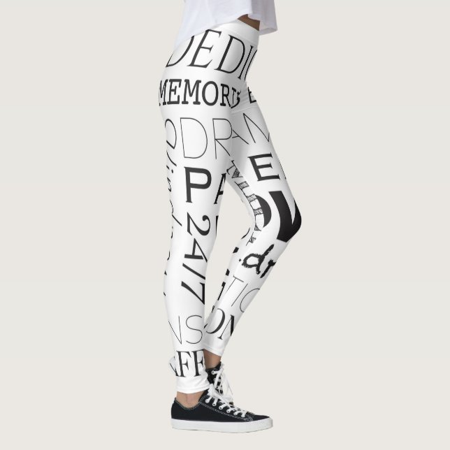 Leggings Collage motivador de Word (Derecha)