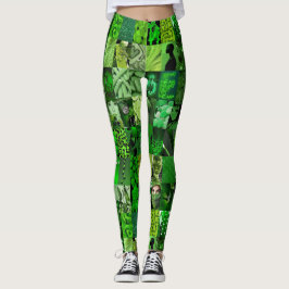 Leggings Collage verde esmeralda