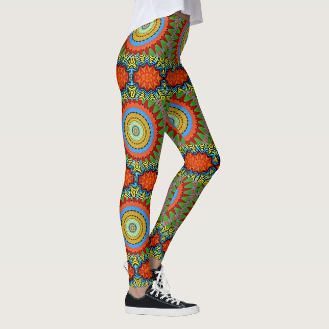 Leggings COLLAJE DISEÑADOR DE MANDALA (pequeña escala) (Derecha)
